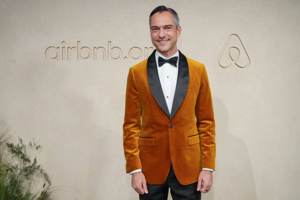 Airbnb co-founder Nathan Blecharczyk arrives at the Airbnb Gala on Wednesday, October 28 at Milk Studios in Los Angeles. AP