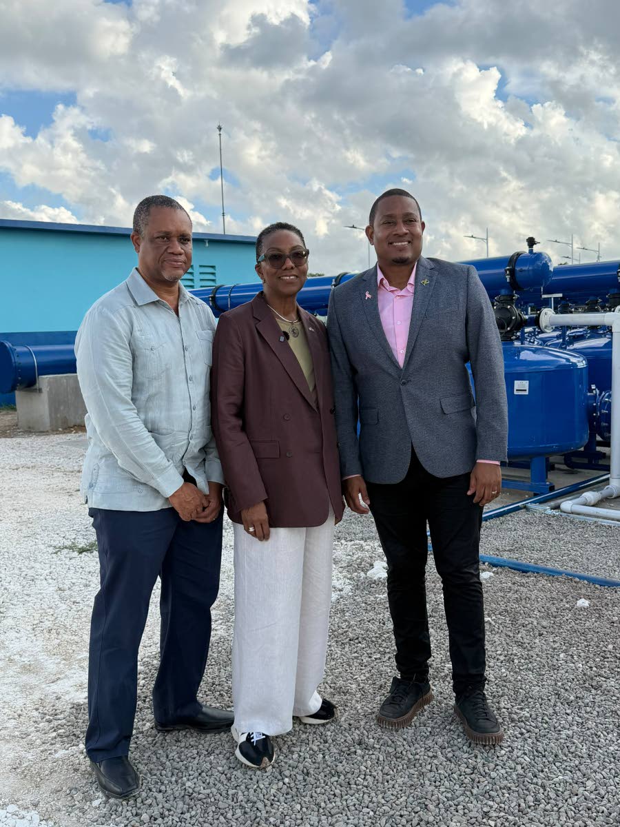 From left: L. O'Reilly Lewis, director of the Projects Department at the CDB; British High Commissioner to Jamaica, Alicia Herbert; and Minister of Agriculture, Fisheries and Mining, Floyd Green.