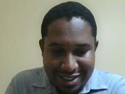 Dr Romario Hart, the medical officer of health at the St Catherine Health Department, addressing a Zoom forum on prostate cancer.