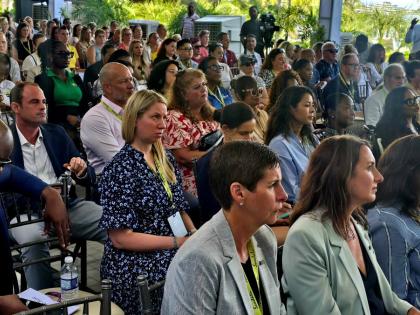 Travel advisers and tourism stakeholders at the Sandals Back to Jamaica held at Sandal’s Dunn’s River in Ocho Rios, St Ann, yesterday. 