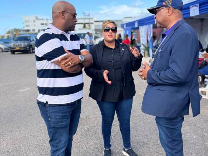 From left: Dwight Crawford, deputy mayor of Montego Bay and the St James Municipal Corporation’s councillor for the Spring Garden Division; Krystal Lee, state minister in the Ministry of Health and Wellness; and St Andrade Sinclair, regional director of 