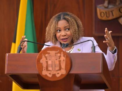 Minister of Education, Skills, Youth and Information, Senator Dr Dana Morris Dixon.
