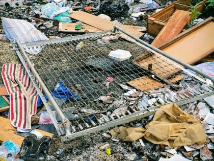 Garbage pileup in the vicinity of Waltham Park Road. 