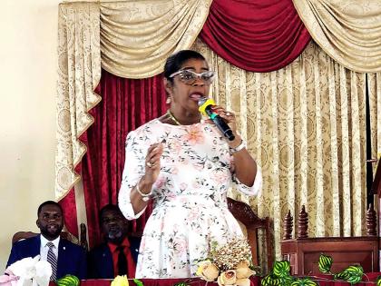 Claudette Bryan, western regional vice-president of the Lay Magistrates Association of Jamaica (LMAJ), delivered the sermon at the association’s 41st anniversary church service held at Norwood Wesleyan Holiness Church, hosted by the St James Chapter of t