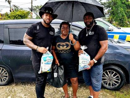 Chef Darian Bryan (left), born in Clarendon and now making his mark on the international culinary stage, recently returned to his roots with a humanitarian delivery for Salt River residents through the Chef Darian Bryan Foundation. Brother-in-law and found