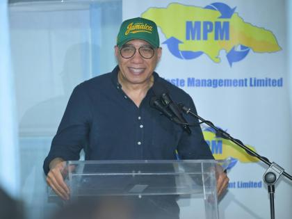 Prime Minister, Dr Andrew Holness, addresses the Olympic Court Housing Development community meeting at the complex's location in St Andrew in April 19, 2026.