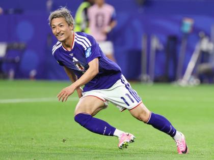 AP 
Japan’s Daizen Maeda (11) reacts after scoring his team’s first goal during the World Cup Group F football match against Sweden in Arlington, Texas, near Dallas, Thursday, June 25.