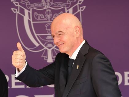FIFA President Gianni Infantino arrives for the inauguration of Colombia’s new president Abelardo de la Espriella in Cali, Colombia, Friday, August. 7, 2026.  