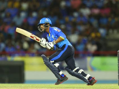 St Lucia Kings Kamil Pooran on the go during a CPLT20 cricket game against the Jamaica Kingsmen at the Daren Sammy Cricket Ground in St Lucia.
