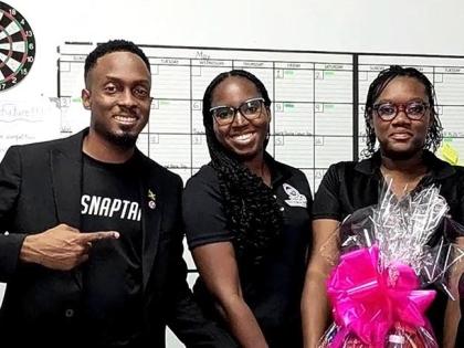 From left: Kingsley Jair Harrison, Sulandi Sutherland, and Preteginua Dixon of Target Technologies.