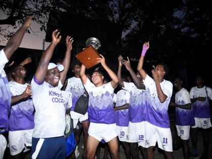 Kingston College players celebrating their win in the 2026 Roper Cup held on August 29, 2026 on the grounds of St. George’s College.