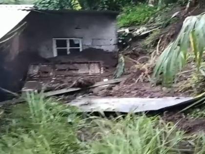A house damaged by heavy rains in St. Vincent and the Grenadines.