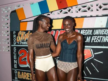 Norway resident contract manager Nickosha Arnold-Johansen (left) and her Switzerland-based twin, public relations manager and stylist Noella Arnold-Arnold are back on The Rock for the buzzed-about film festival’s opening night.
