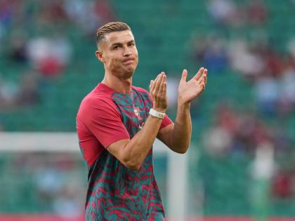 
Portugal’s Cristiano Ronaldo applauds the fans ahead of the start of the Nations League football match against Wales in Lisbon, Thursday, September 24.
