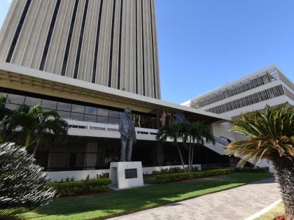 The Bank of Jamaica in downtown Kingston.