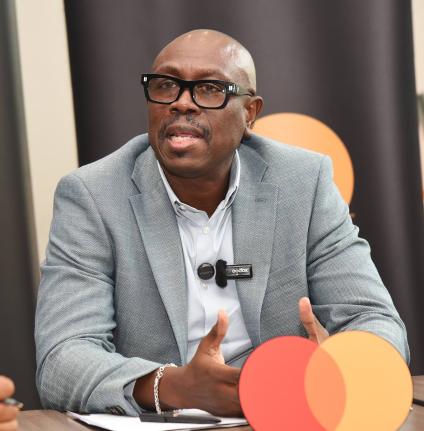 Dalton Fowles, country manager, Mastercard Jamaica, presents Mastercard’s new SME Digital Payment Study during a media roundtable discussion in the Blue Mountain Room of the AC Hotel in St Andrew yesterday. 