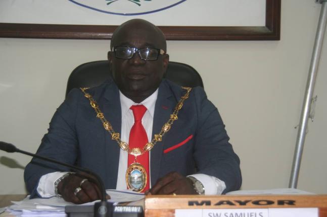 Lucea Mayor Sheridan Samuels.