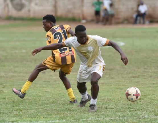 Ian Allen/Photographer 
ISSA/WATA Manning Cup action between Charlie Smith and Haile Selassie at the Charlie Smith High School yesterday. Charlie Smith won 2-1. 