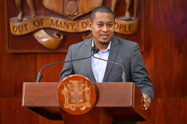 Minister of Agriculture, Fisheries and Mining, Floyd Green, giving an update on the Ministry’s Hurricane Melissa recovery efforts at a post-Cabinet press briefing at Jamaica House in St Andrew on December 3.