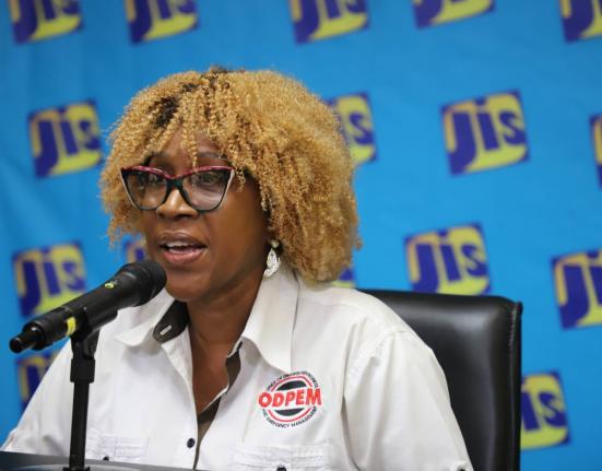 Information Officer, Office of Disaster Preparedness and Emergency Management (ODPEM), Joyce Reynolds Robinson, providing an overview of the 'Strap Up Jamaica' campaign, which has been relaunched by ODPEM.


