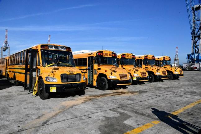 Buses procured by the Government for the rural school bus system 