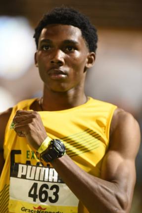 Riquelme Reid of Excelsior High School at Champs 2026.