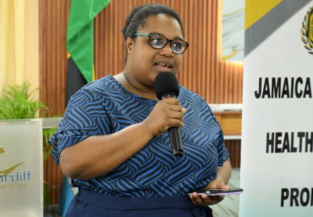 Newly elected President of the Jamaica Association of Health Education and Promotion (JAHEP), Dahlia Gayle Reid, addresses the organisation’s recent annual general meeting held at Cardiff Hotel and Spa in Runaway Bay, St Ann.