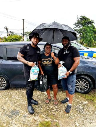 Chef Darian Bryan (left), born in Clarendon and now making his mark on the international culinary stage, recently returned to his roots with a humanitarian delivery for Salt River residents through the Chef Darian Bryan Foundation. Brother-in-law and found