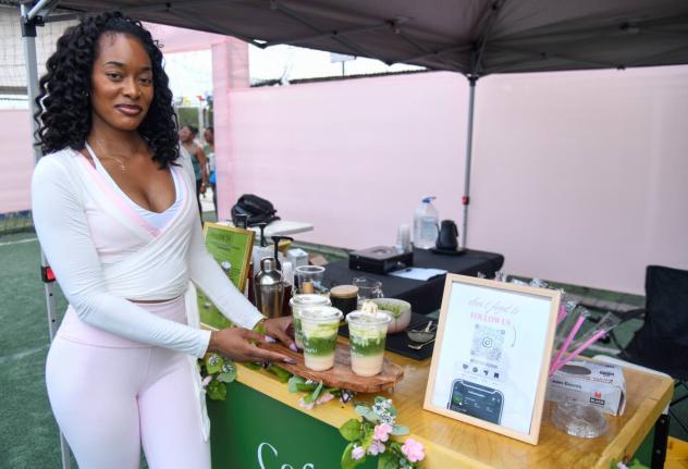 Amel Brown, owner of Cafe Sevaughn, hosted a pop-up at a recent staging of Pilates Under the Lights. 
