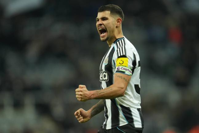 AP 
Newcastle’s Bruno Guimarães reacts after a Premier League football match between Newcastle United and Manchester City in Newcastle, England, Saturday, November 22, 2025. 