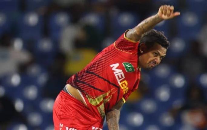 Sunil Narine bowled the Trinbago Knight Riders to victory over the St Kitts and Nevis Patriots in the CPL.
