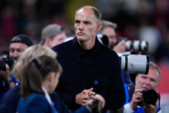 England’s coach Thomas Tuchel stands before the UEFA Nations League  match between Czechia and England in Prague, Czechia, Tuesday, September 29, 2026. 