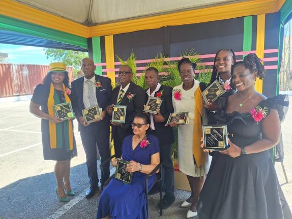 From left: Debbie Ottey-Golding, public health nurse; Claude Gregory, tailor and community volunteer; Carlton Knight, civic leader and Justice of the Peace; Hopeton Henry, journalist and community advocate; Ethel Brown, civic leader, Justice of the Peace a