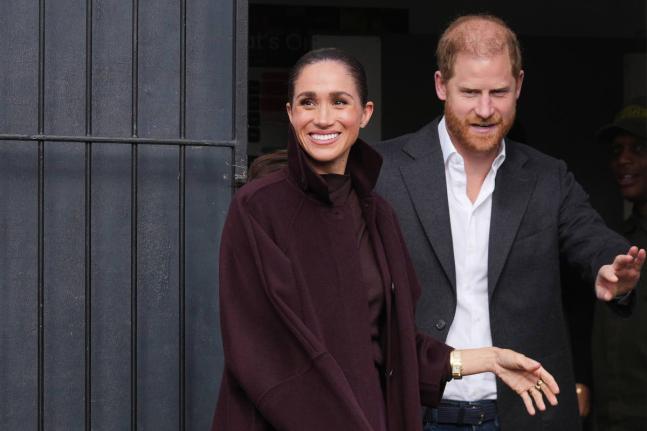 Britain's Prince Harry and Meghan, Duke and Duchess of Sussex