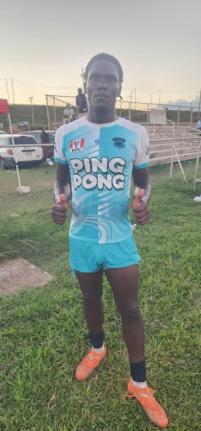 Dnbigh's Lashawn Barnaby's scored a brace against Kemps Hill yesterday to put his team through to the daCosta Cup round of 16. Denbigh won the game 3-1.