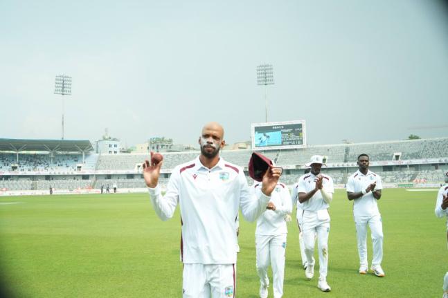 West Indies skipper Roston Chase finished with figures of five wickets for 35 runs for the fifth five-wicket haul of his career as Bangladesh were bowled out for 142 runs in their second innings.