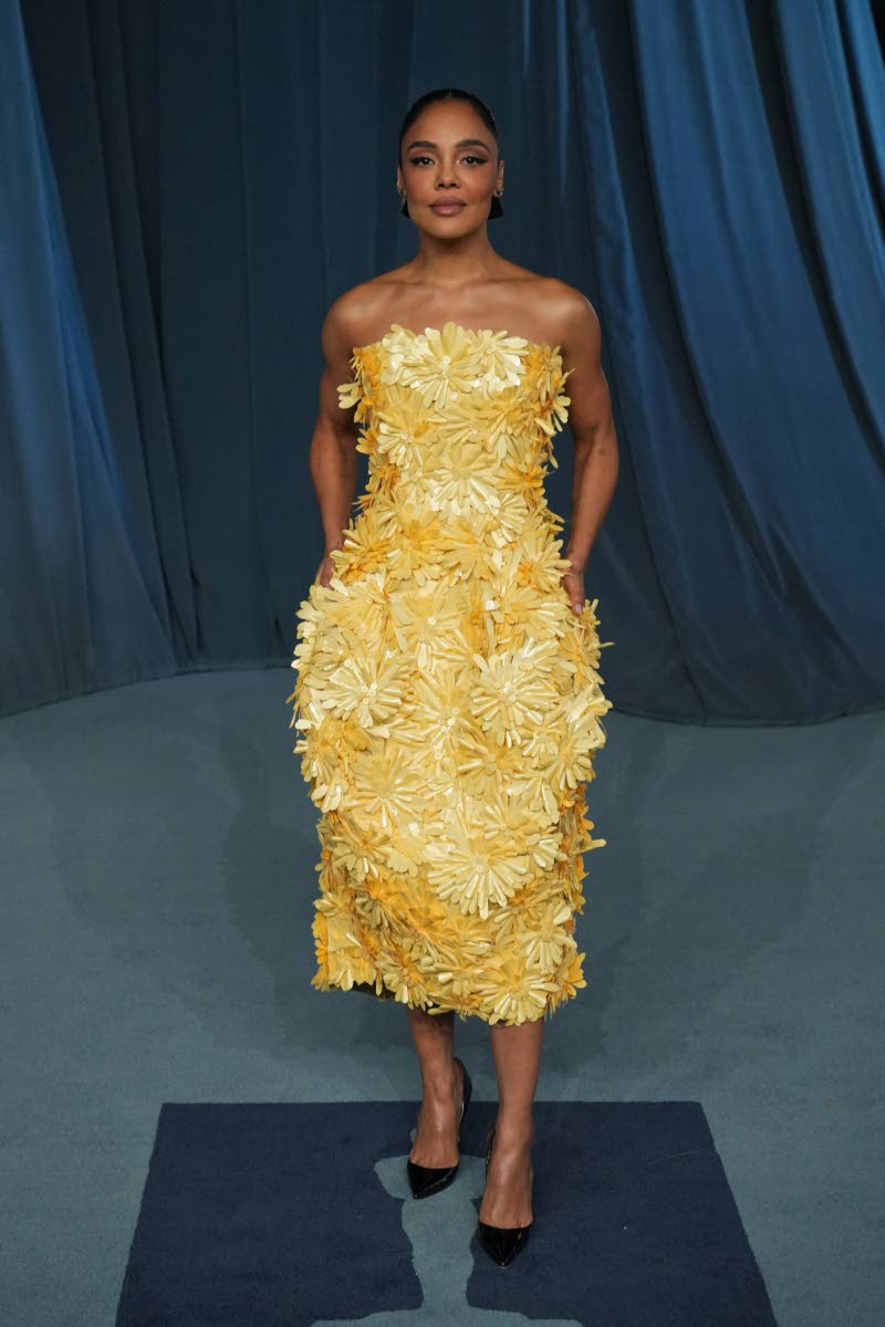 Tessa Thompson takes the runway to the fifth annual Academy Museum Gala in Balenciaga.