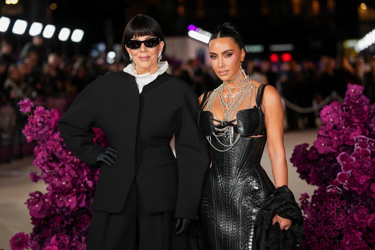Supporting her  daughter on her latest on-screen appearance, Kris Jenner joins Kim Kardashian on the purple carpet.