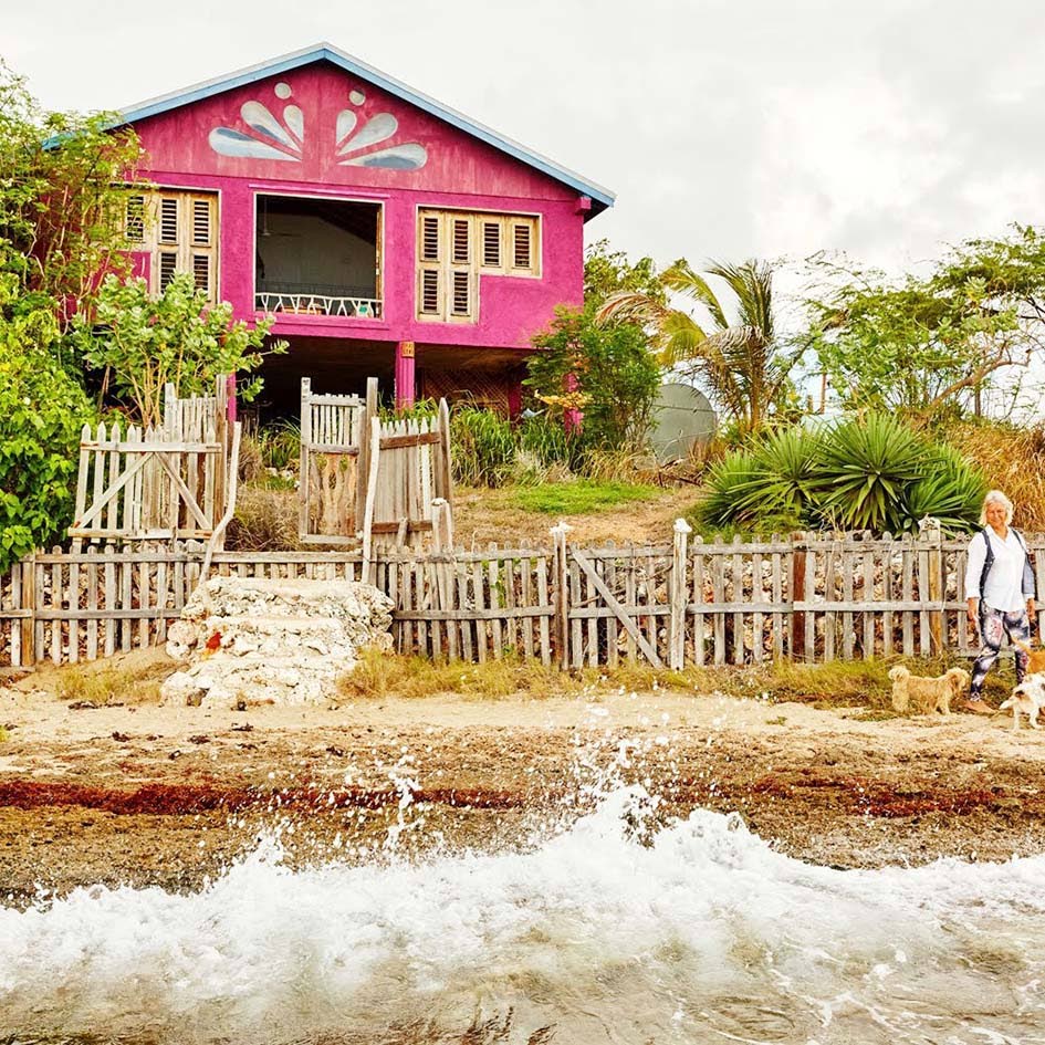 Sally Henzell’s seaside cottage is pictured in 2020. 
