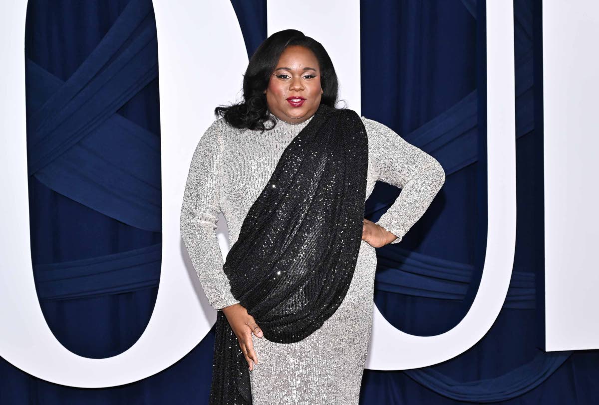 Alex Newell attends the Glamour Women of the Year Awards at The Plaza Hotel in New York on Tuesday in a glittering silver gown.