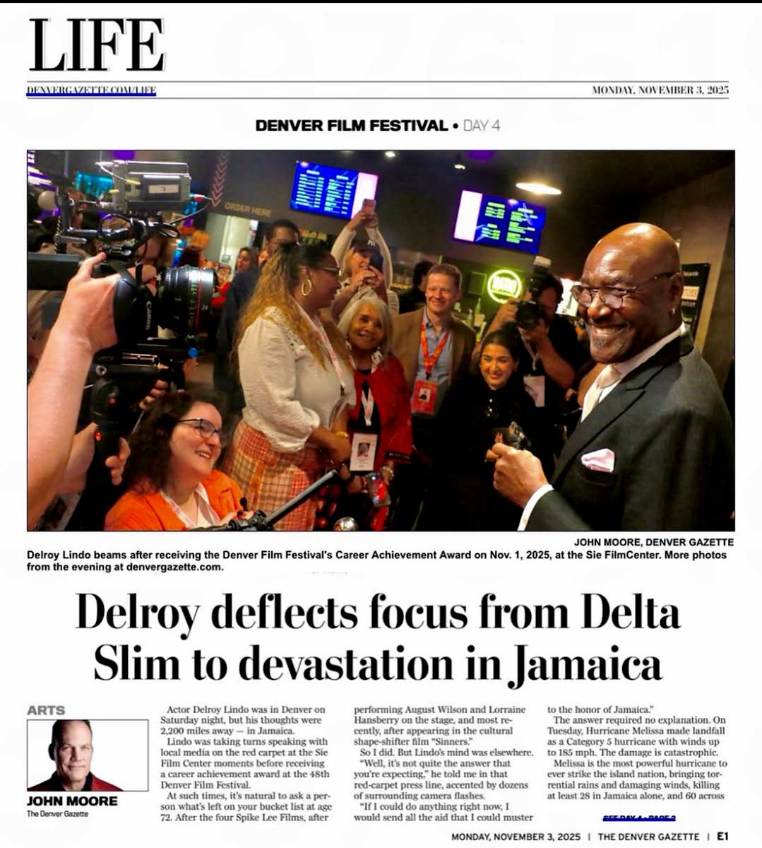 The 'Life' cover section of last Monday's 'Denver Gazette' spotlighted Lindo's thoughtful response when asked about his career bucket list.