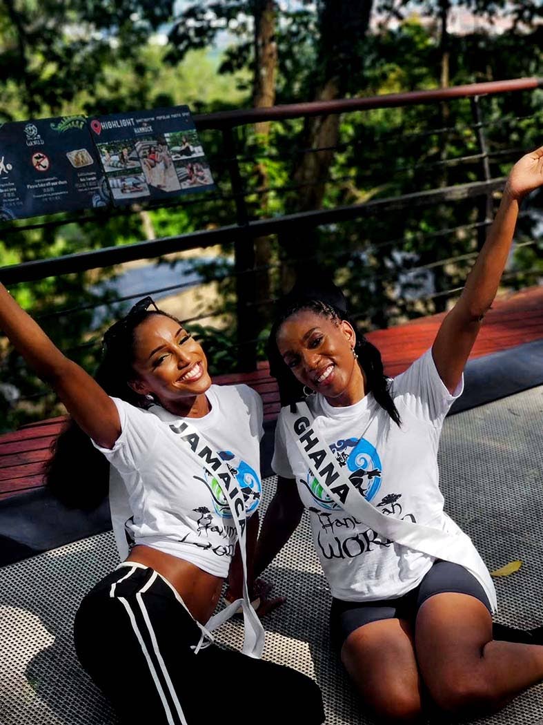 Among the many friendships Dr Gabrielle Henry(left) has formed is her bond with Miss Universe Ghana Andromeda Peters.