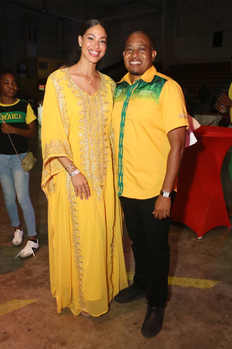 Floyd Green, minister of agriculture, fisheries and mining, and host Yendi Phillipps, Miss Jamaica World 2007 and Miss Jamaica Universe 2010, both pulled for yellow at the I Love Jamaica Telethon and Virtual Concert, Phillipps in an elegant yellow and go