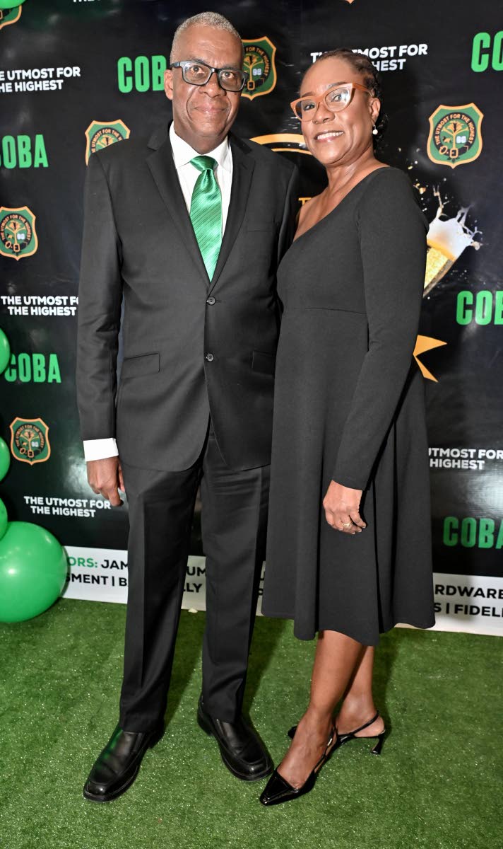 Michael Roofe, chairman of the Calabar Old Boys’ Association awards planning committee and council member, shares a stylish moment with his wife, Ambassador Alison Stone Roofe, permanent secretary in the Ministry of National Security and Peace, at the Ca