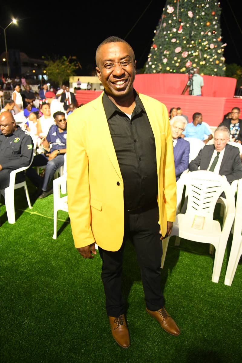 Mayor of Kingston Andrew Swaby, moments before addressing specially invited guests and attendees at the annual Christmas tree-lighting ceremony.