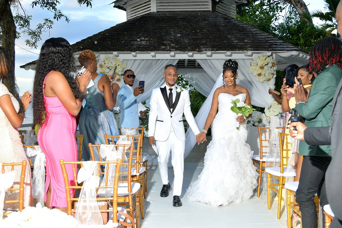 The Lintons became one on October 15, celebrating in a beautiful wedding ceremony at Couples Sans Souci in Ocho Rios, St Ann.