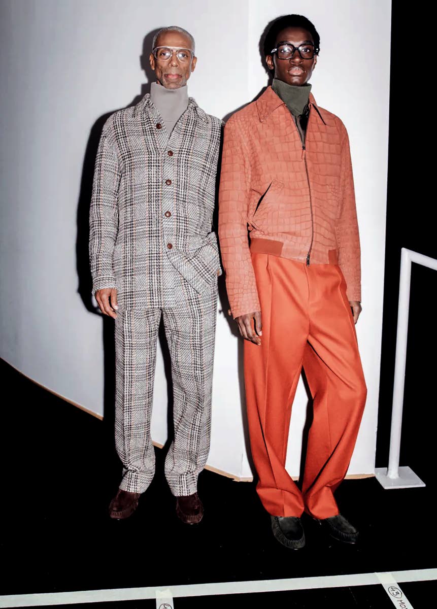 Ahead of the show, Senegalese model Modou Wade (right) – who can currently be seen in Tom Ford’s Resort 2026 lookbook – joined The Rock’s Melbourne to face the behind-the-scenes lens.