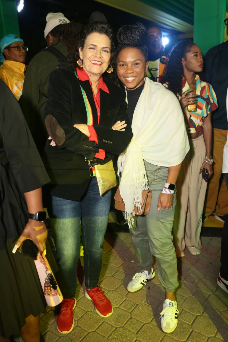 Cindy Breakspeare (left) and Dr Raejean Porter pause for a quick photo.