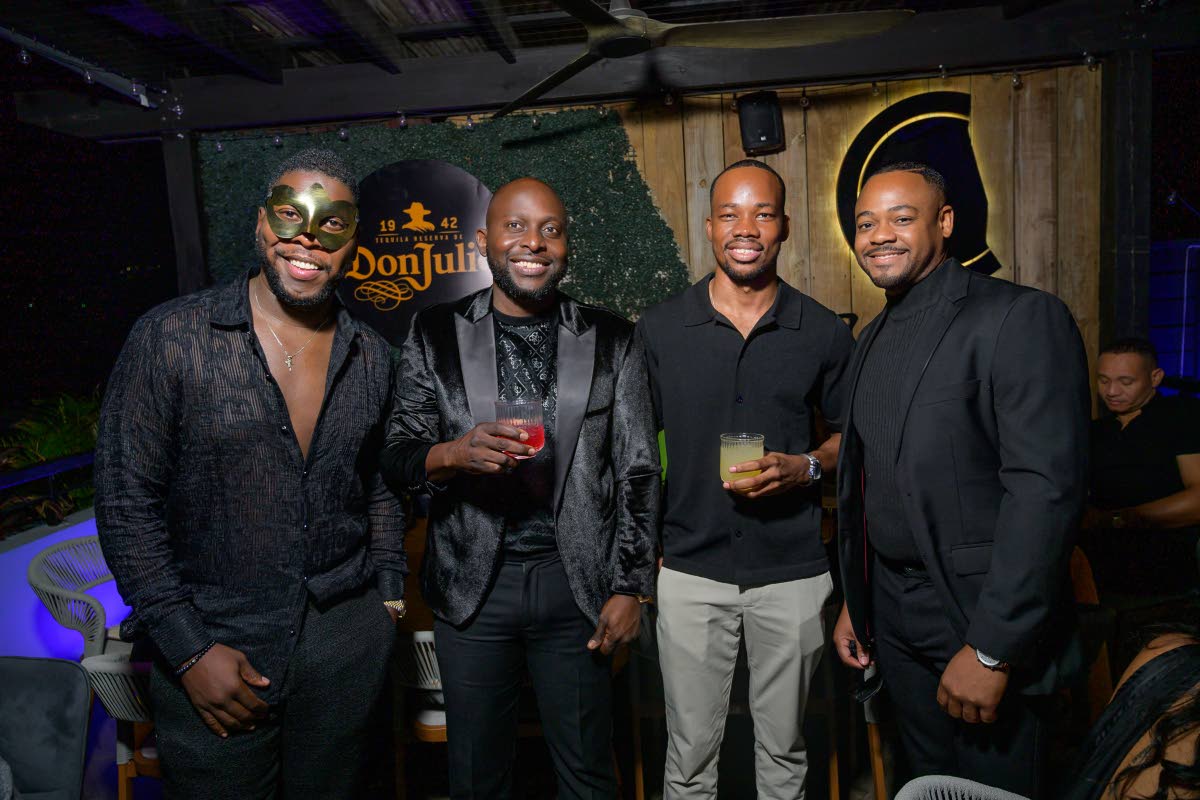 From left: Damion ‘Chef Stewie’ Stewart, Broken Plate executive chef and co-principal; Ernie Muir, channel development manager at Red Stripe; Don Julio Junior Brand Manager, Lasana Wilson, and Kwasi Henry, co-principal at Broken Plate, group up for a q