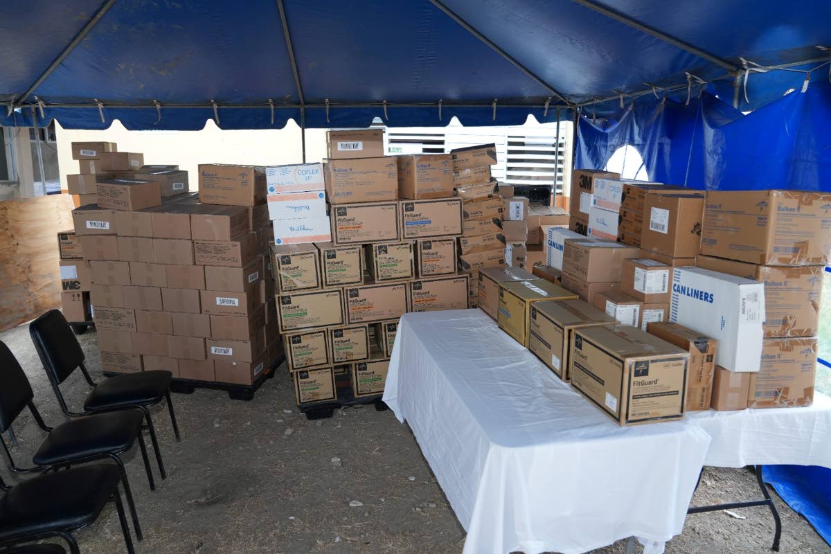 Medical supplies donated to the Black River Hospital in St Elizabeth by Andrews Memorial Hospital.